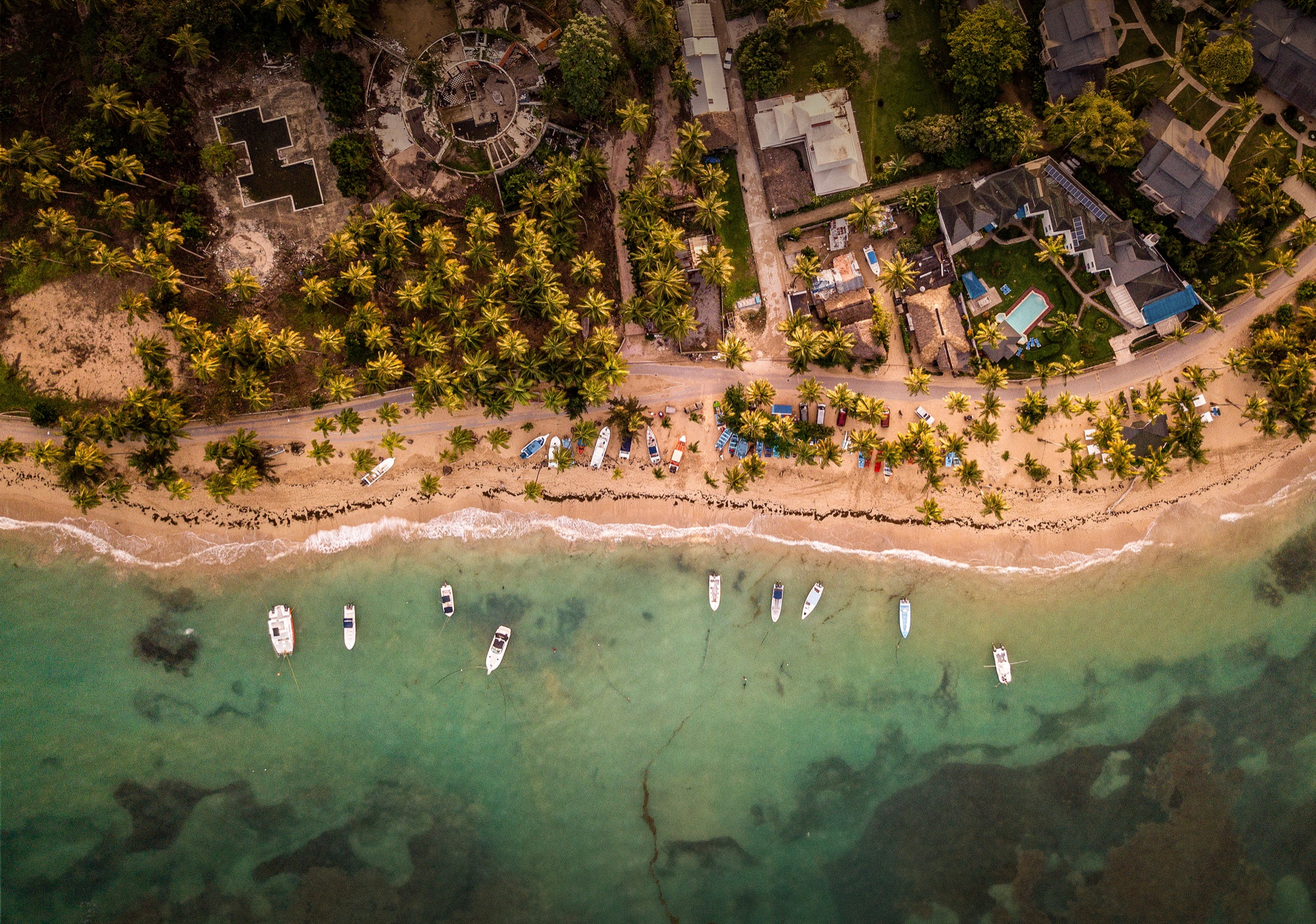 Tropical beach from above